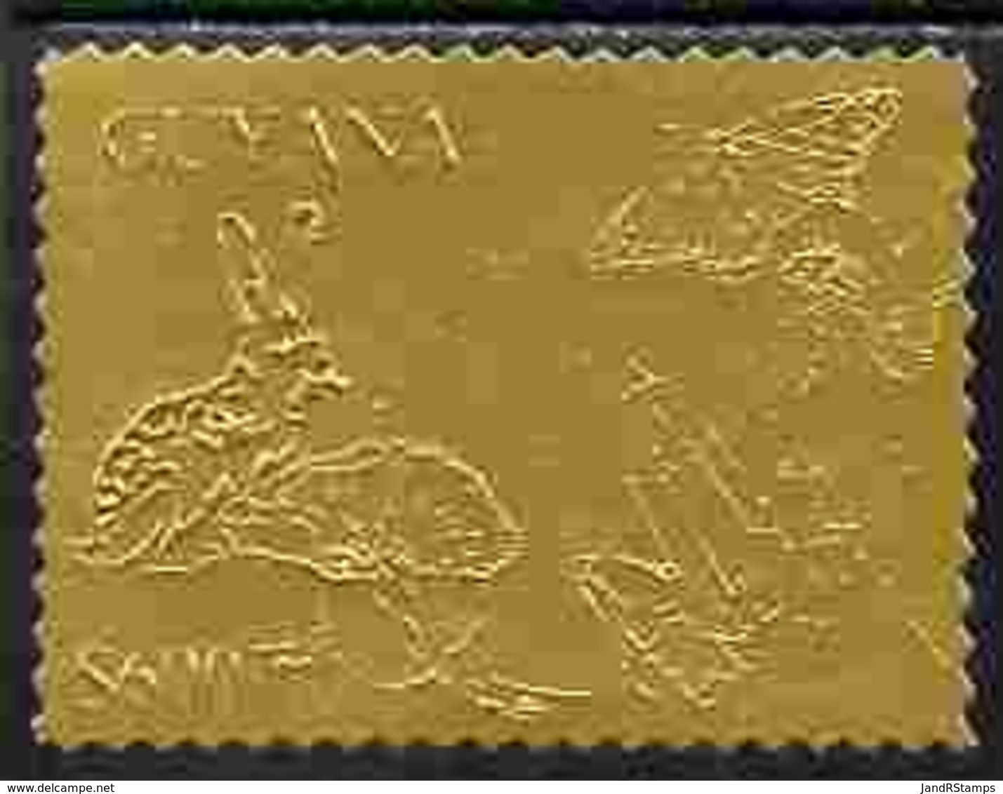 Guyana 2006 Nature Protection $600 Embossed In Gold Foil U/m ANIMALS RABBIRS FUNGI BUTTERFLIES MINERALS - Guyana (1966-...)