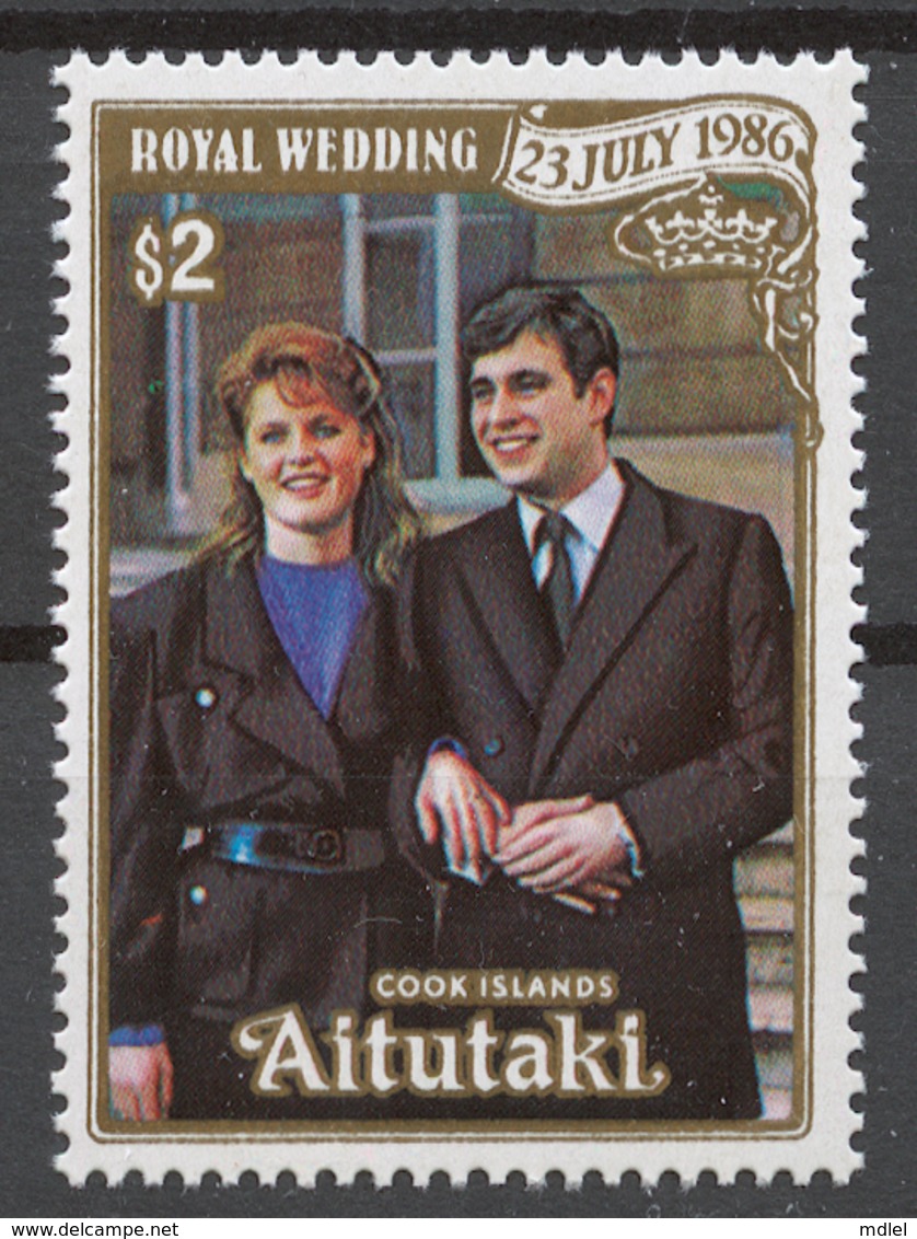 Aitutaki 1986 Mi# 588** WEDDING OF PRINCE ANDREW AND SARAH FERGUSON - Aitutaki