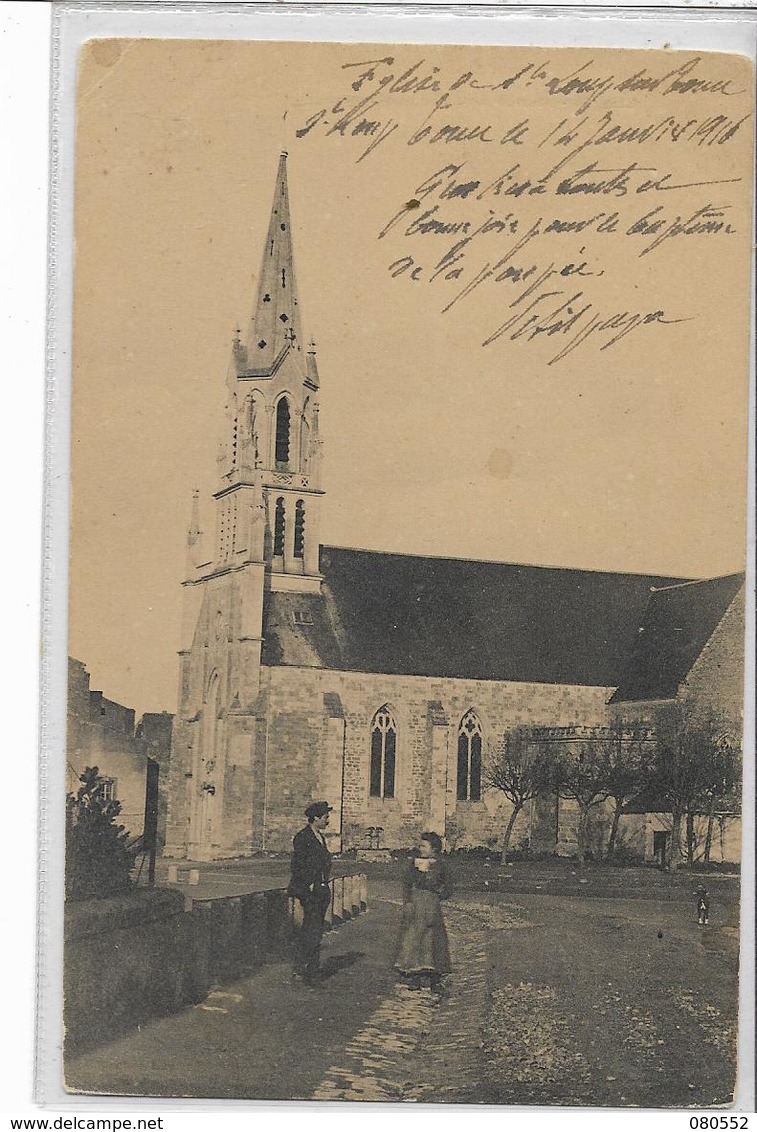 79 SAINT-LOUP-SOUS-THONET . LAMAIRE . Carte-Photo , église Animée , édit : Sans , écrite Au Recto 1918 , état Extra - Saint Loup Lamaire