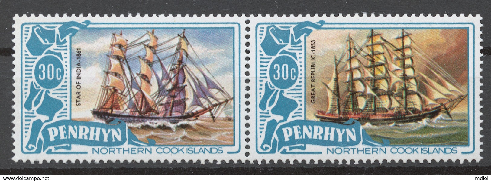 Penrhyn 1981 Mi# 203-04** DEFINITIVES, SHIPS - Penrhyn