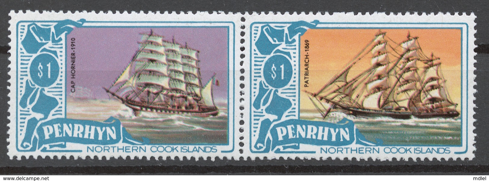 Penrhyn 1981 Mi# 211-12** DEFINITIVES, SHIPS - Penrhyn