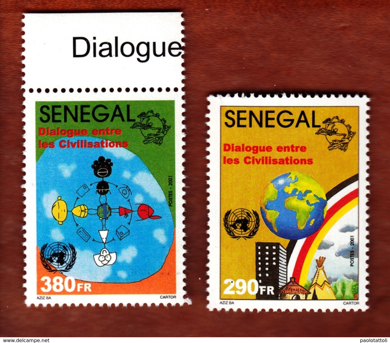 Senegal,2001- Dialogue Entre Le Civilisation. Full Set MintNH - Sénégal (1960-...)