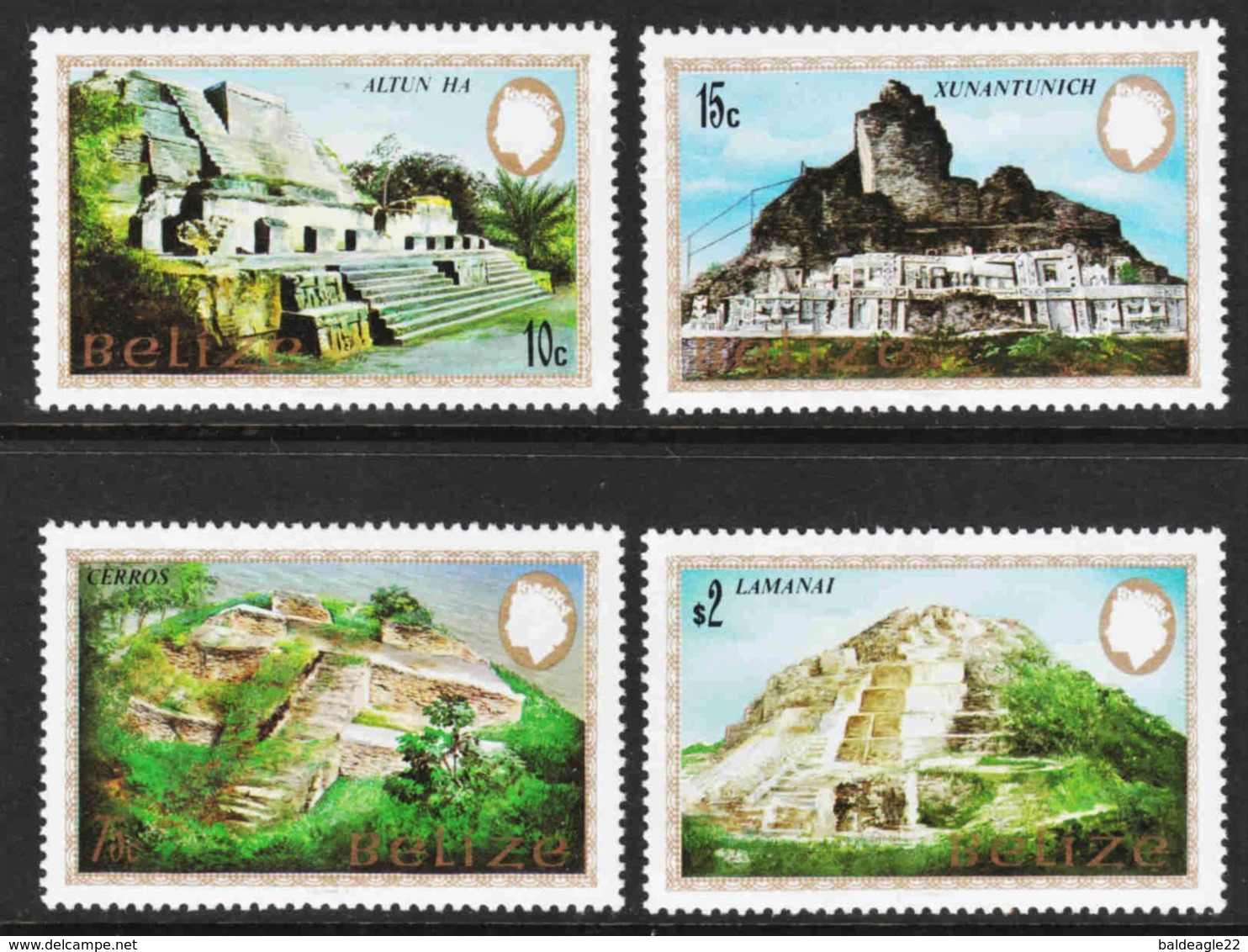 Belize - Scott #680-83 MNH (5) - Mayan Monuments - Belize (1973-...)