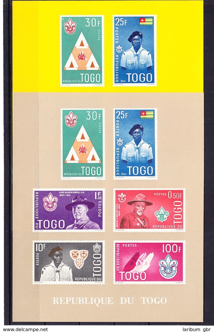 Togo Block 5IIa-5IIb Mit 313-318 ** Postfrisch Pfadfinder #RE398 - Togo (1960-...)