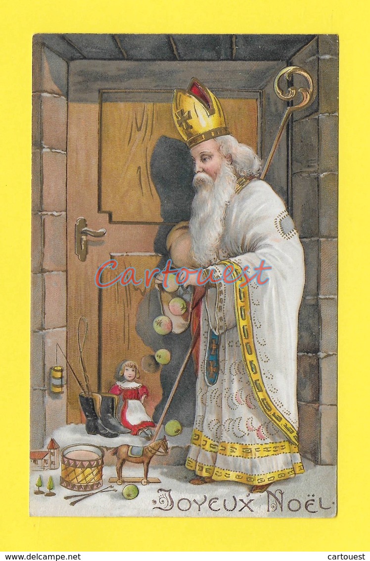 CPA SAINT NICOLAS - St Niklaas - St Nicolaas - Enfant - Jouet - Père Fouettard ( Carte EMBOSSEE - GAUFREE  ) - Saint-Nicolas