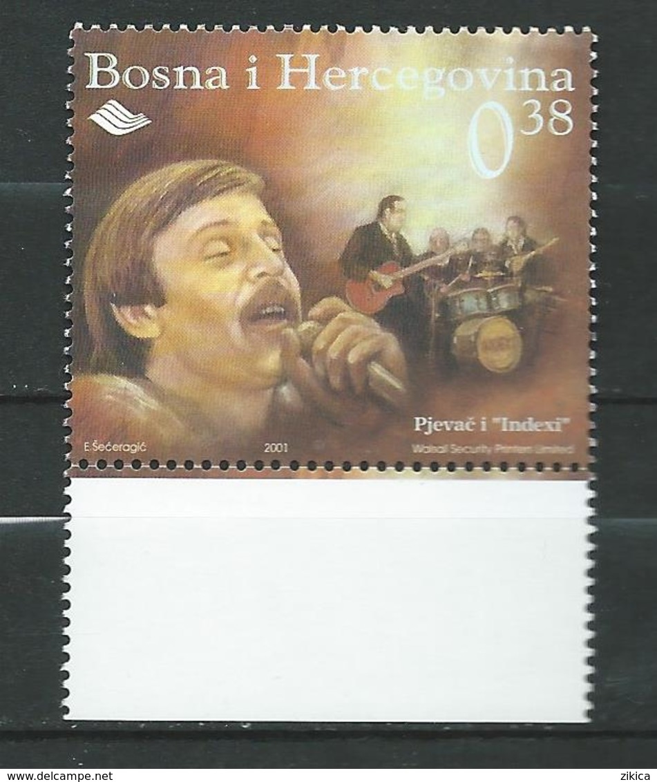 Bosnia And Herzegovina - 2002 The 1st Anniversary Of The Death Of Singer Davorin Popovic MNH - Music - Bosnie-Herzegovine