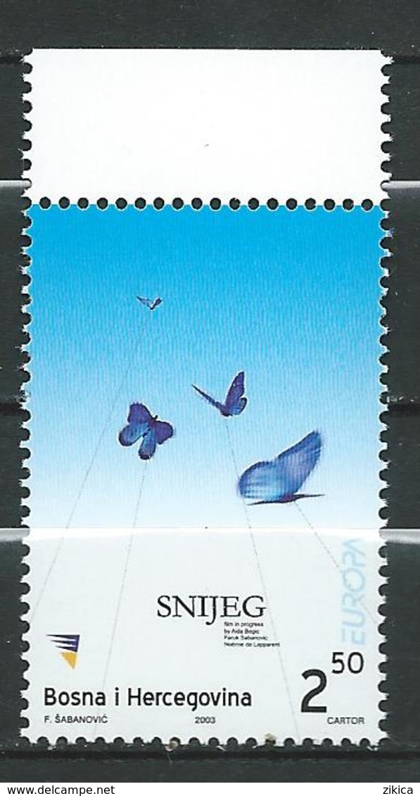 Bosnia And Herzegovina -  2003 EUROPA Stamps - Poster Art. MNH - Butterflies/papillons - Bosnie-Herzegovine