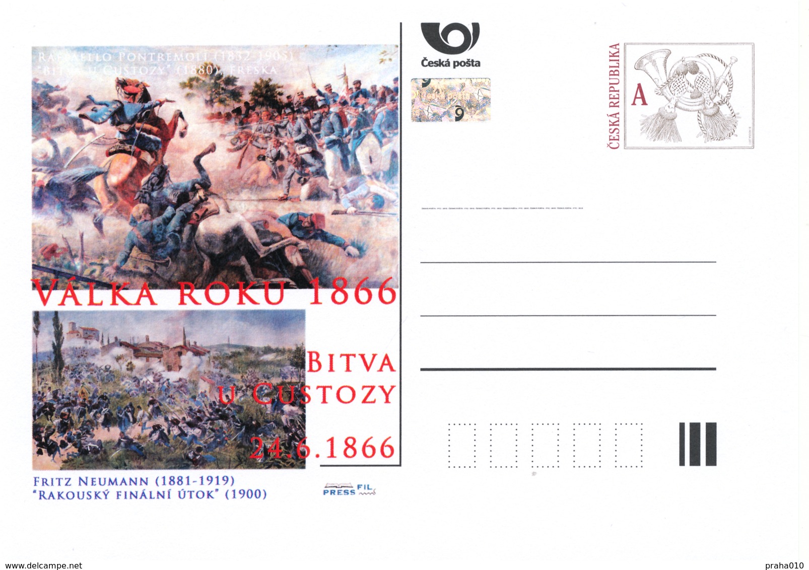 Rep. Ceca / Cart. Postali (Pre2016/24) Guerra Del 1866 (1) Battaglia Di Custoza - Pittore: Fritz Neumann (1881-1919) - Cartoline Postali