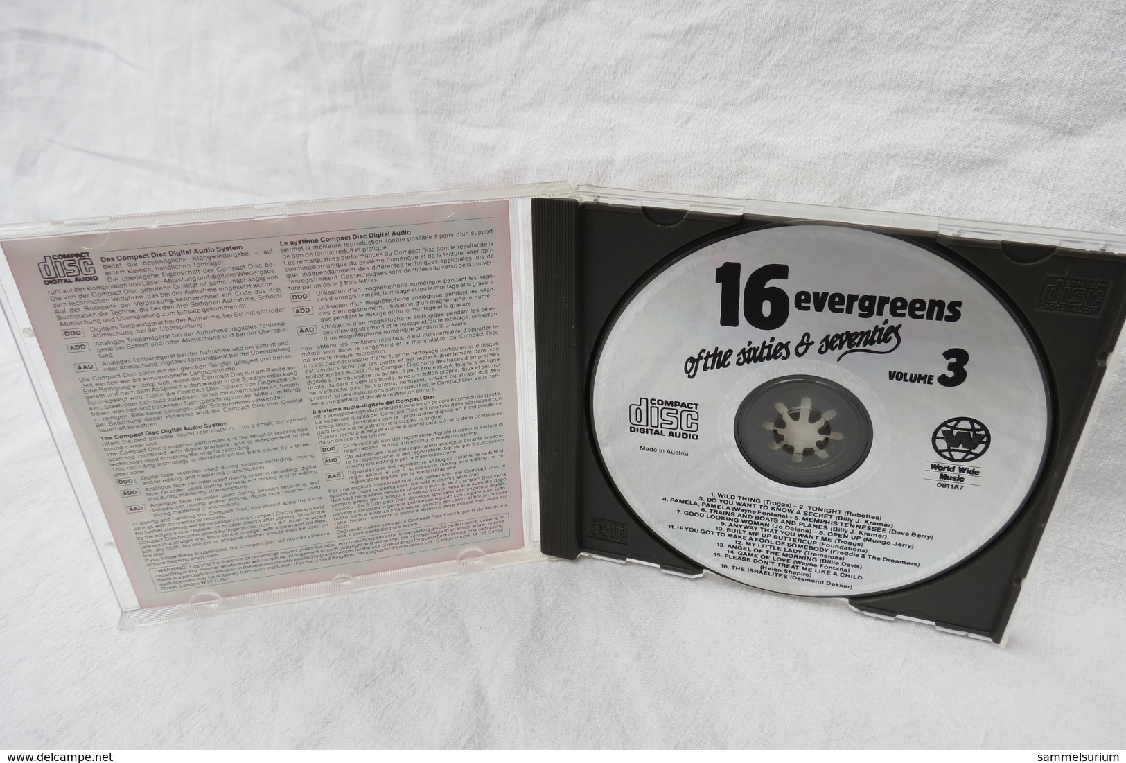 CD "16 Evergreens Of The Sixties & Seventies" Div. Interpreten, Volume 3 - Compilations