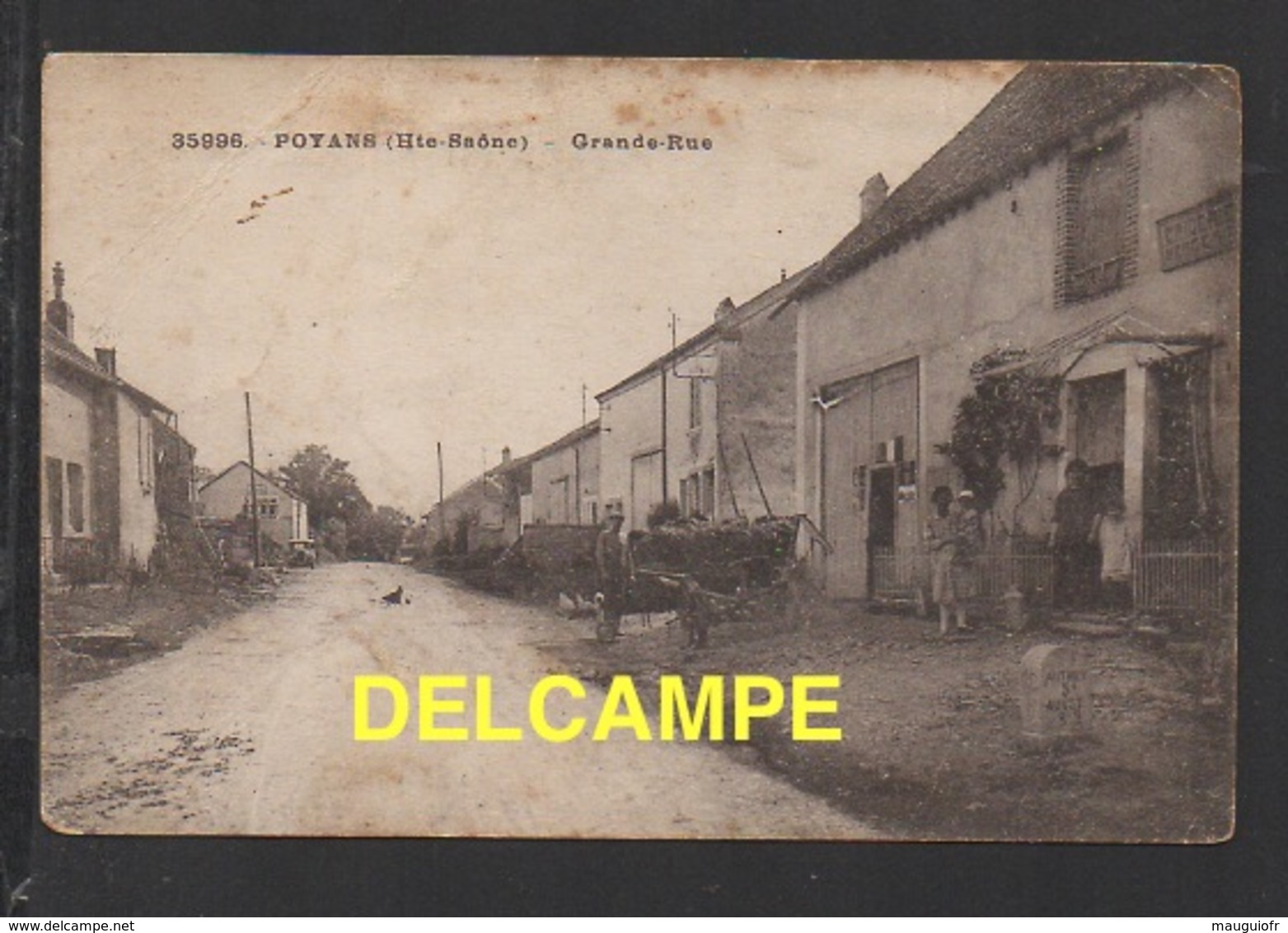 DD / 70 HAUTE SAÔNE / POYANS / GRANDE RUE / FAMILLE DEVANT L' EPICERIE MERCERIE - Other & Unclassified