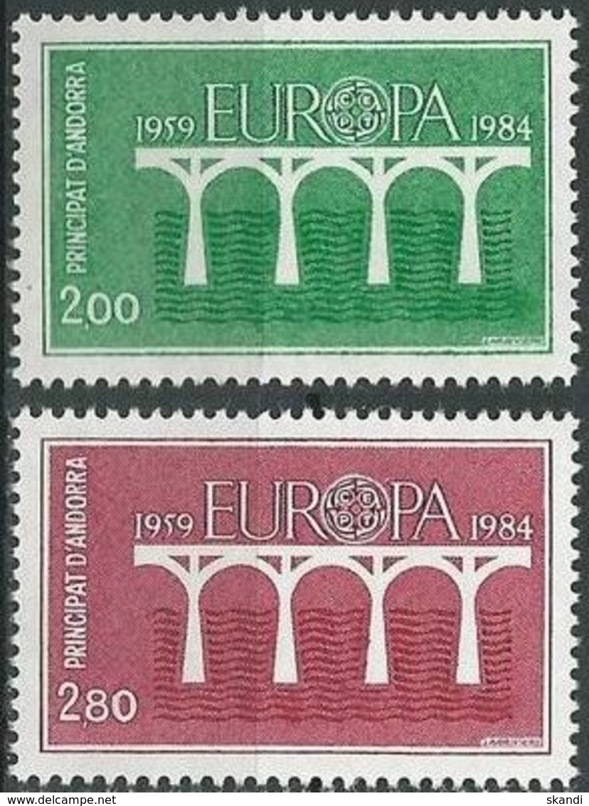 FRANZ. ANDORRA 1984 Mi-Nr. 350/51 ** MNH - CEPT - 1984