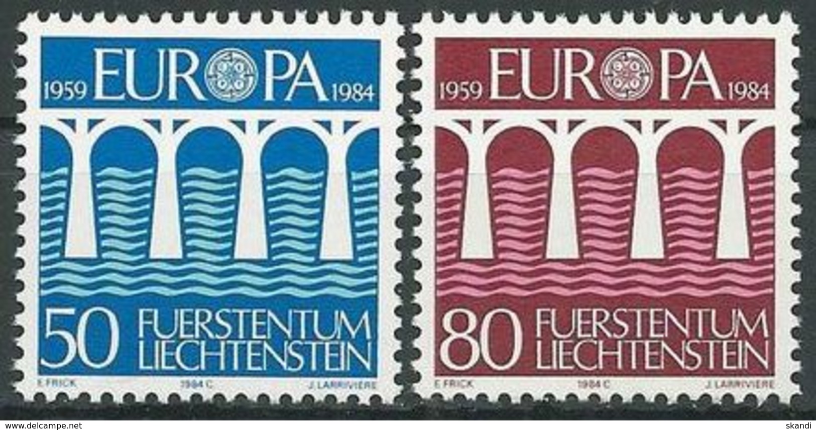 LIECHTENSTEIN 1984 Mi-Nr. 837/38 ** MNH - CEPT - 1984