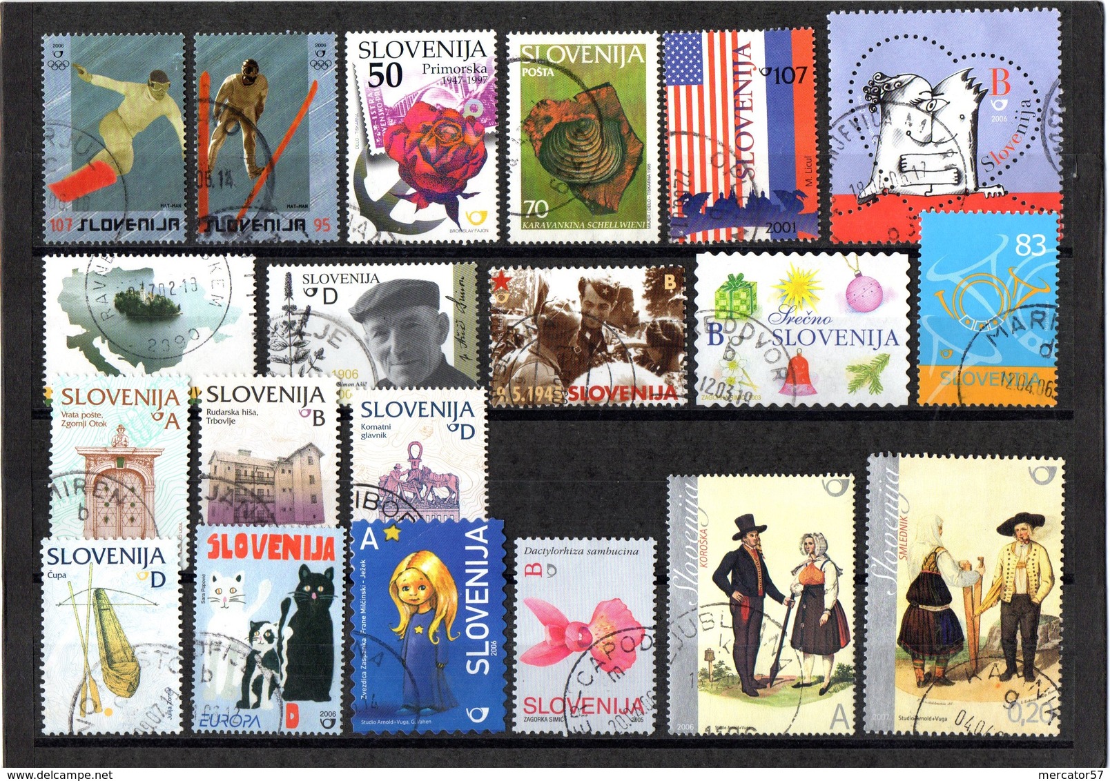 SLOVENIE 20 Timbres Oblitérés  Oblitérations D'époque Bien Centrée Et Bien Lisible - Slovénie