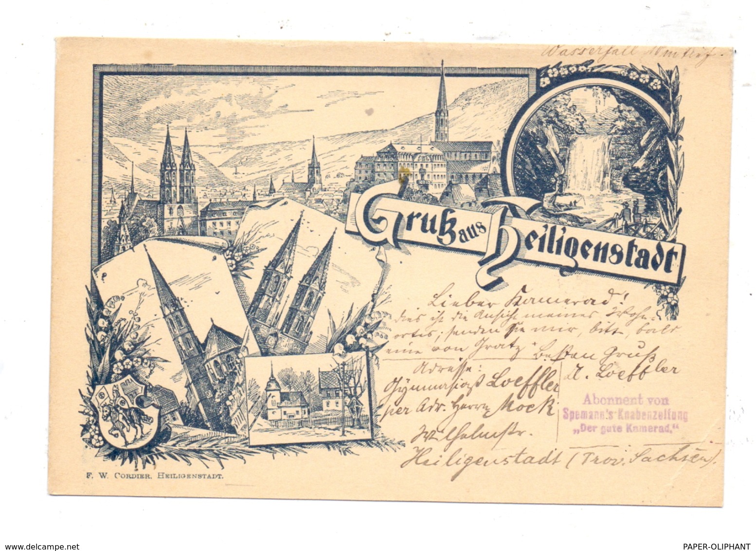 0-5630 HEILIGENSTADT, Gruß Aus..., 1895, Frühe Karte - Heiligenstadt