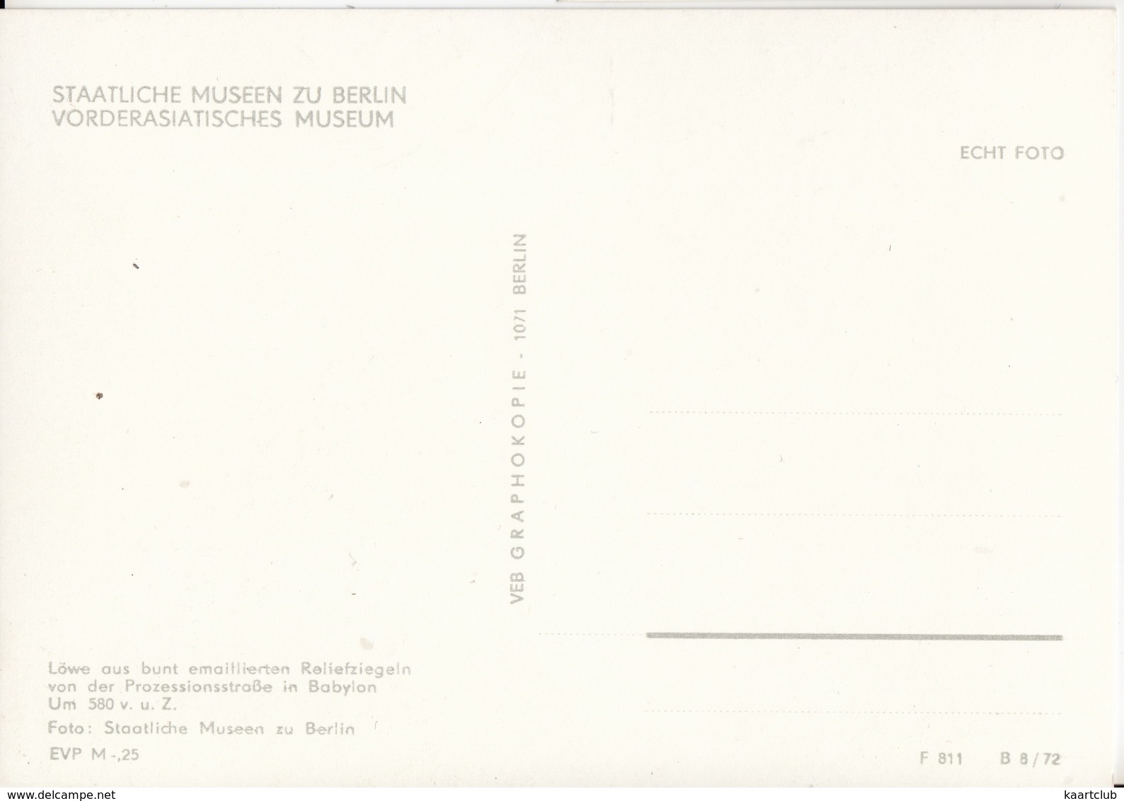 Vorderasiatisches Museum : Löwe - Prozessionsstraße In Babylon -  (Berlin, D.D.R.) - Mitte