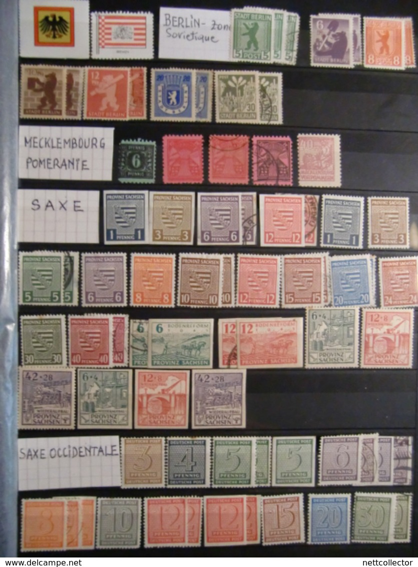 TB COLLECTION  ALLEMAGNE / SAXE / THURINGE / BERLIN ...+ 1200 TIMBRES & BLOCS - Collections