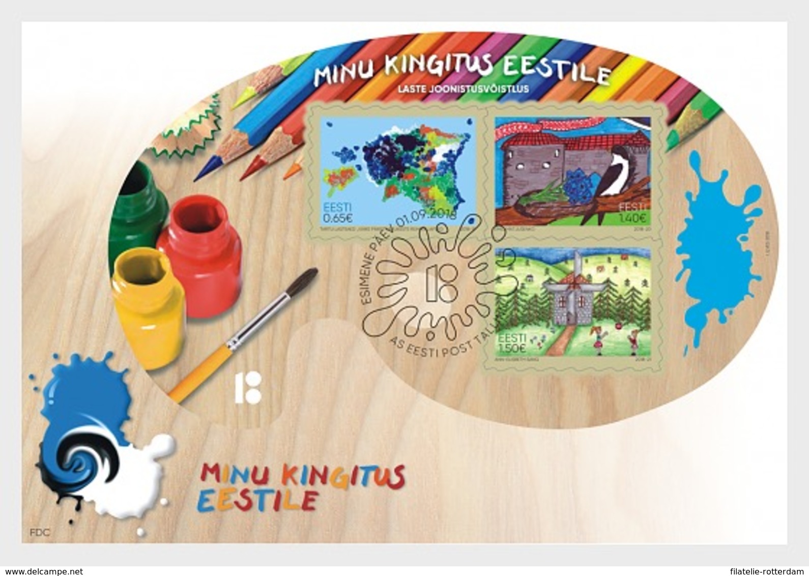 Estland / Estonia - Postfris / MNH - FDC Sheet Kindertekeningen 2018 - Estonie