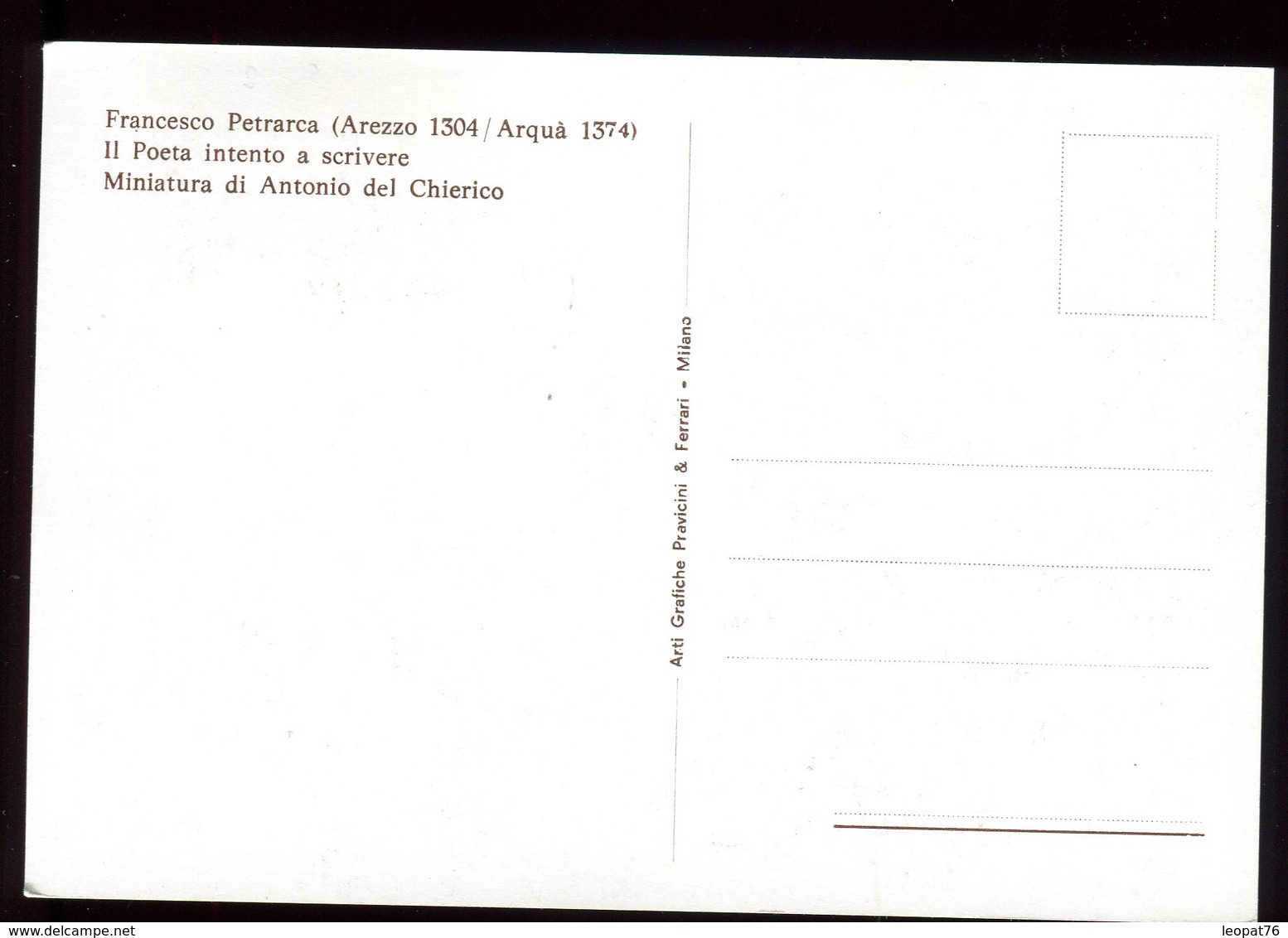 Italie - Carte Maximum 1976 - Oeuvre De Petrarca - Cartas Máxima