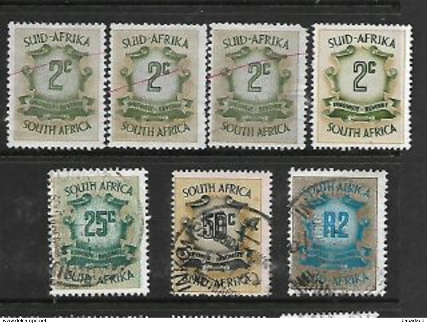 S.Africa,  Revenue Stamps,1968 -78  2cents - 2 Rand, Used - Other & Unclassified