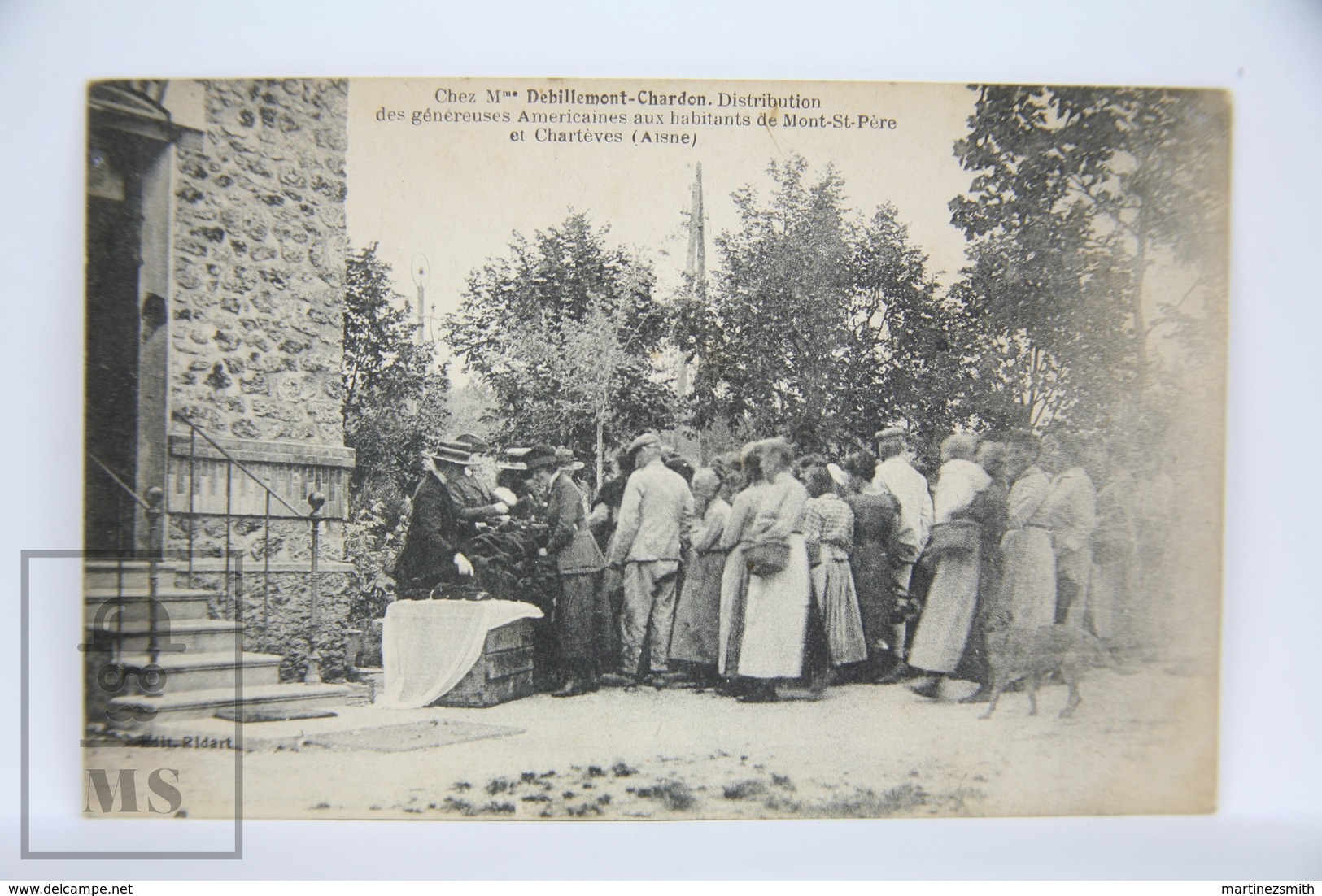 Postcard France - Debillemont Chardon - Généreuses Américaines Aux Habitants De Mont St Pere Et Chartèves, Aisne - Otros & Sin Clasificación