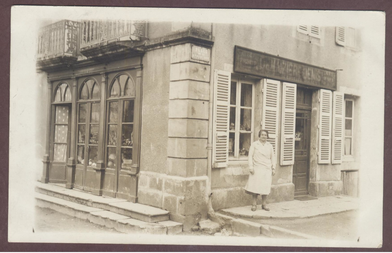 Couches Devanture Magasin Laiterie Primeurs Volaille Carte Photo Demaiziere Denis Couches-les-Mines Saône Et Loire 71490 - Autres & Non Classés