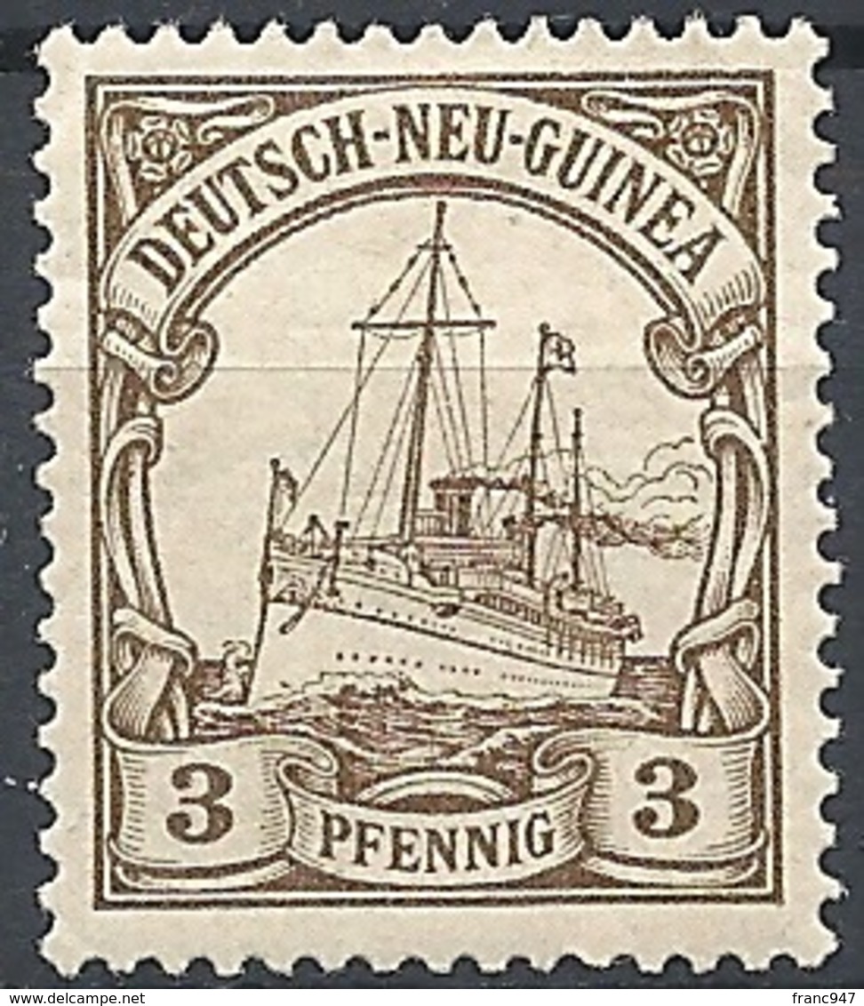 New Guinea, 1901 Kaiser's Yacht, 3pf Brown # Michel 7 - Scott 7 - Yvert 7  USED - Nouvelle-Guinée