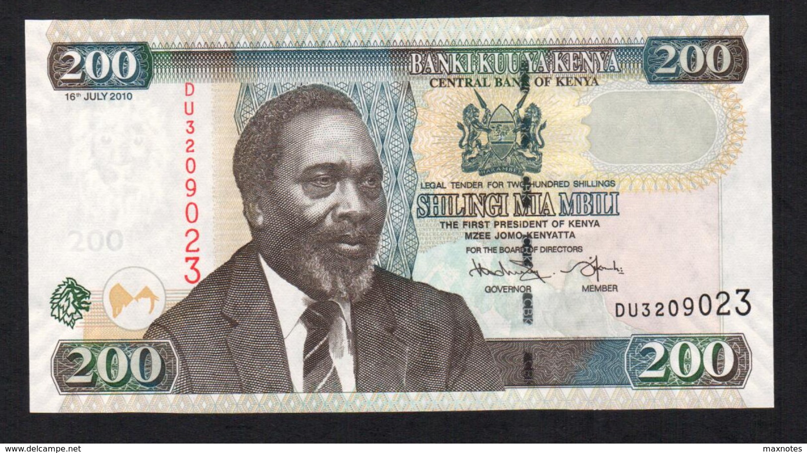 KENYA.  : 200 Schillings - 2010  - P49e - UNC - Kenya