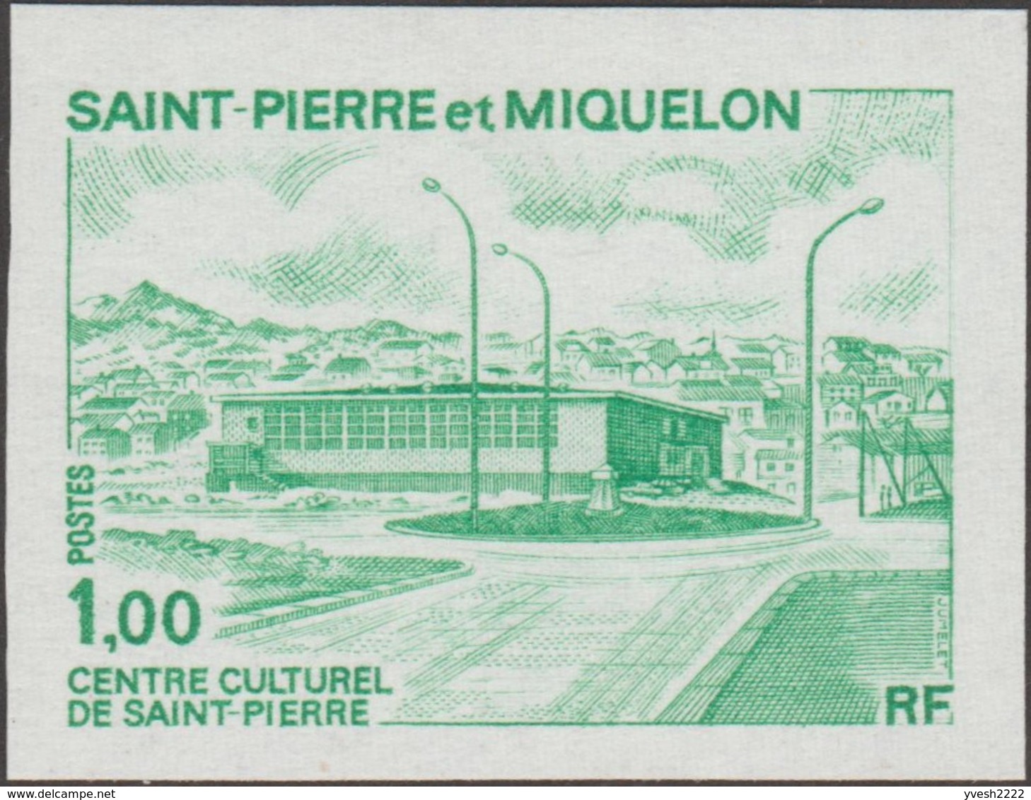 SPM 1973 Y&T 431/2. Centre Culturel St Pierre, Essais De Couleurs. Piscine Et Vue De L'extérieur - Sin Dentar, Pruebas De Impresión Y Variedades