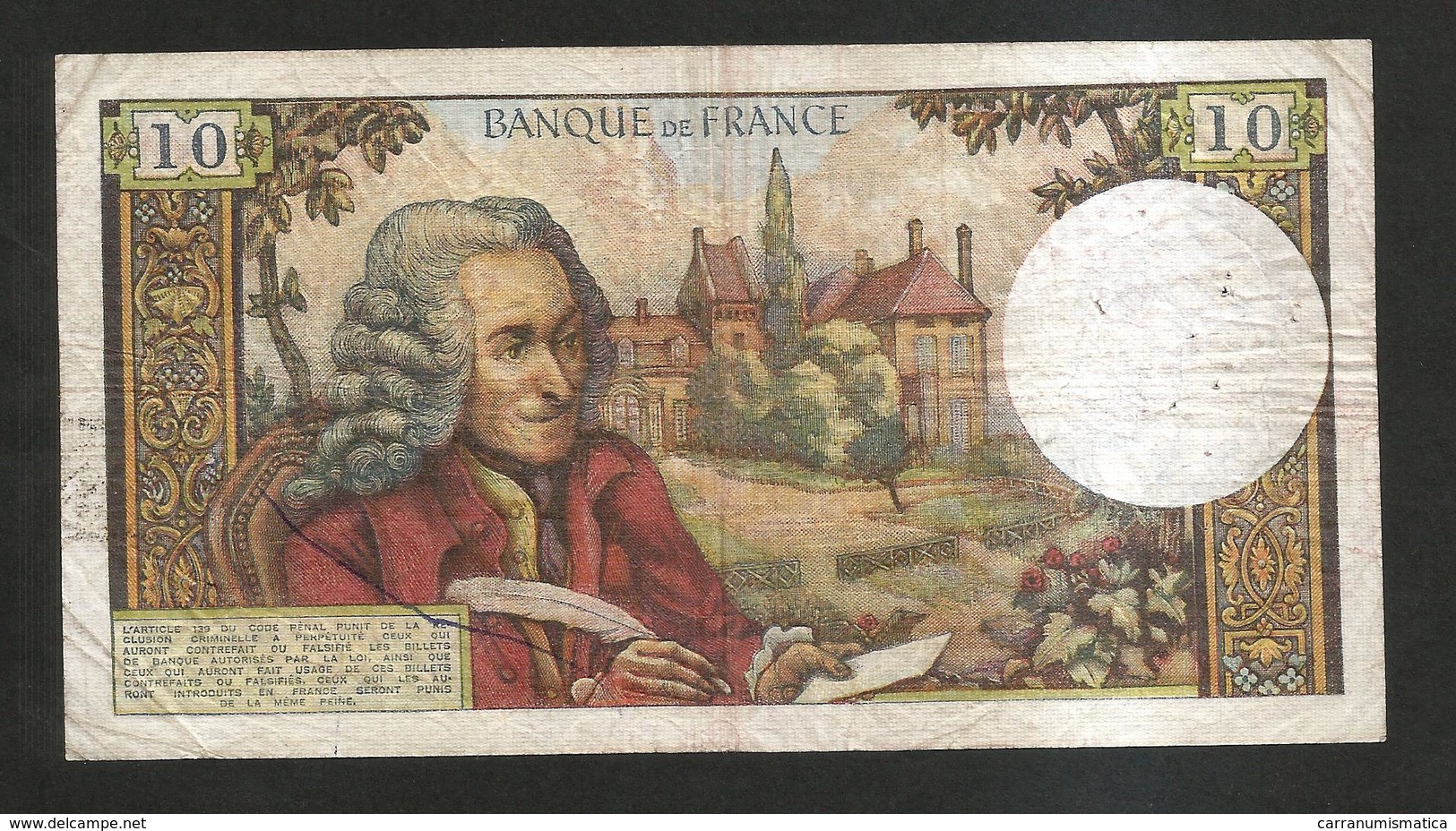 FRANCE - BANQUE De FRANCE - 10 Francs VOLTAIRE ( H. 4 / 2 / 1971 ) Serie: C. 665 - 10 F 1963-1973 ''Voltaire''