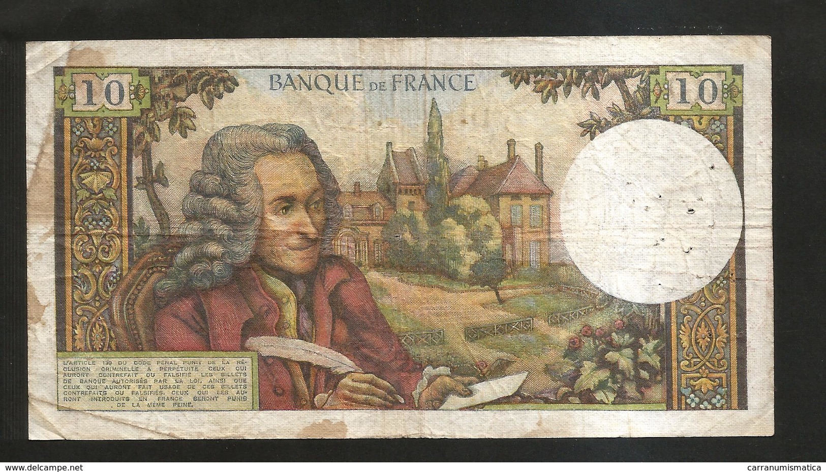 FRANCE - BANQUE De FRANCE - 10 Francs VOLTAIRE ( M. 6 / 11 / 1969 ) Serie: S. 525 - 10 F 1963-1973 ''Voltaire''