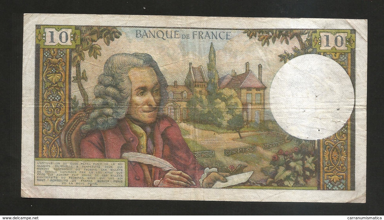 FRANCE - BANQUE De FRANCE - 10 Francs VOLTAIRE ( A. 7 / 7 / 1966 ) Serie: F. 250 - 10 F 1963-1973 ''Voltaire''