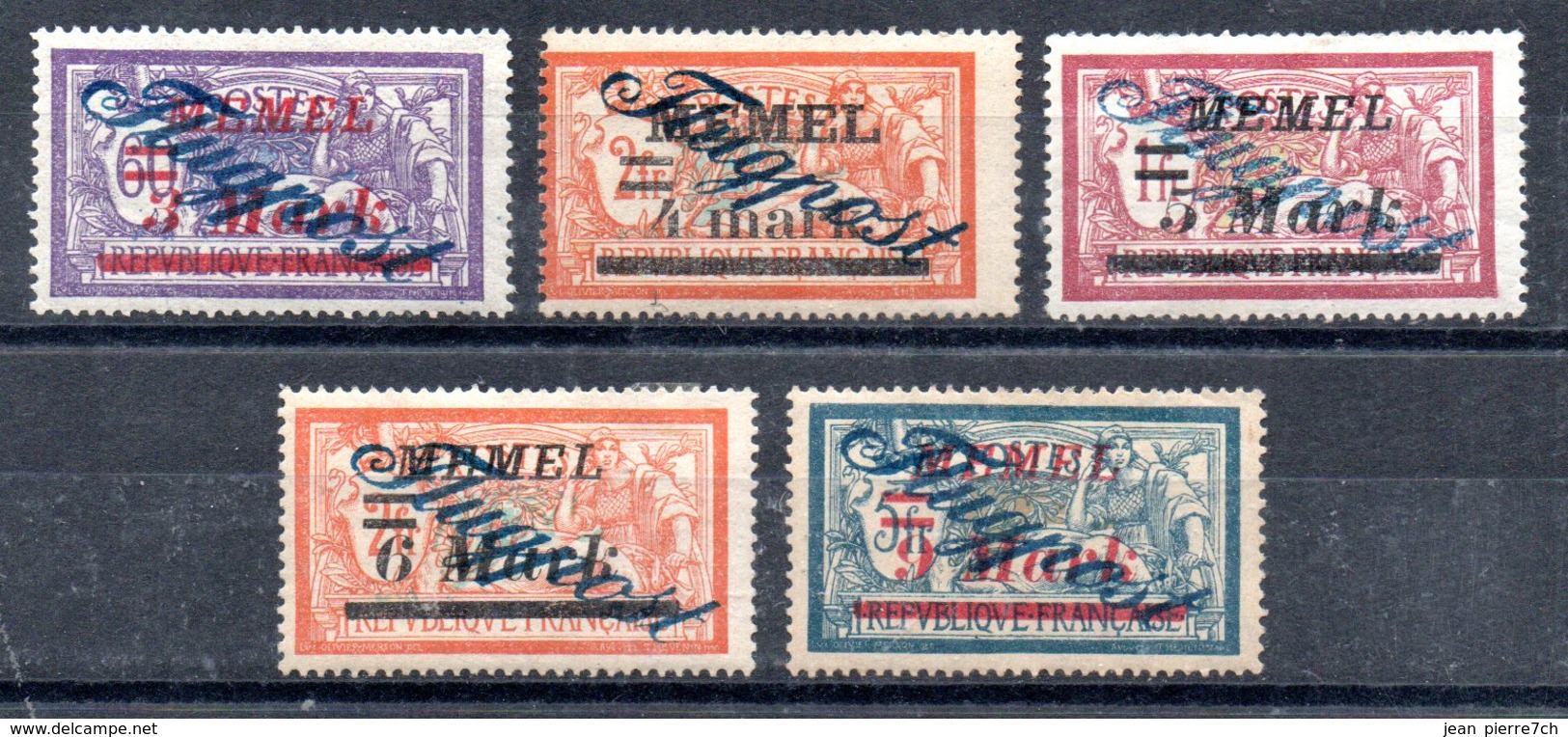 Memel Y&T PA 15* - PA 19* Luftpost - Unused Stamps