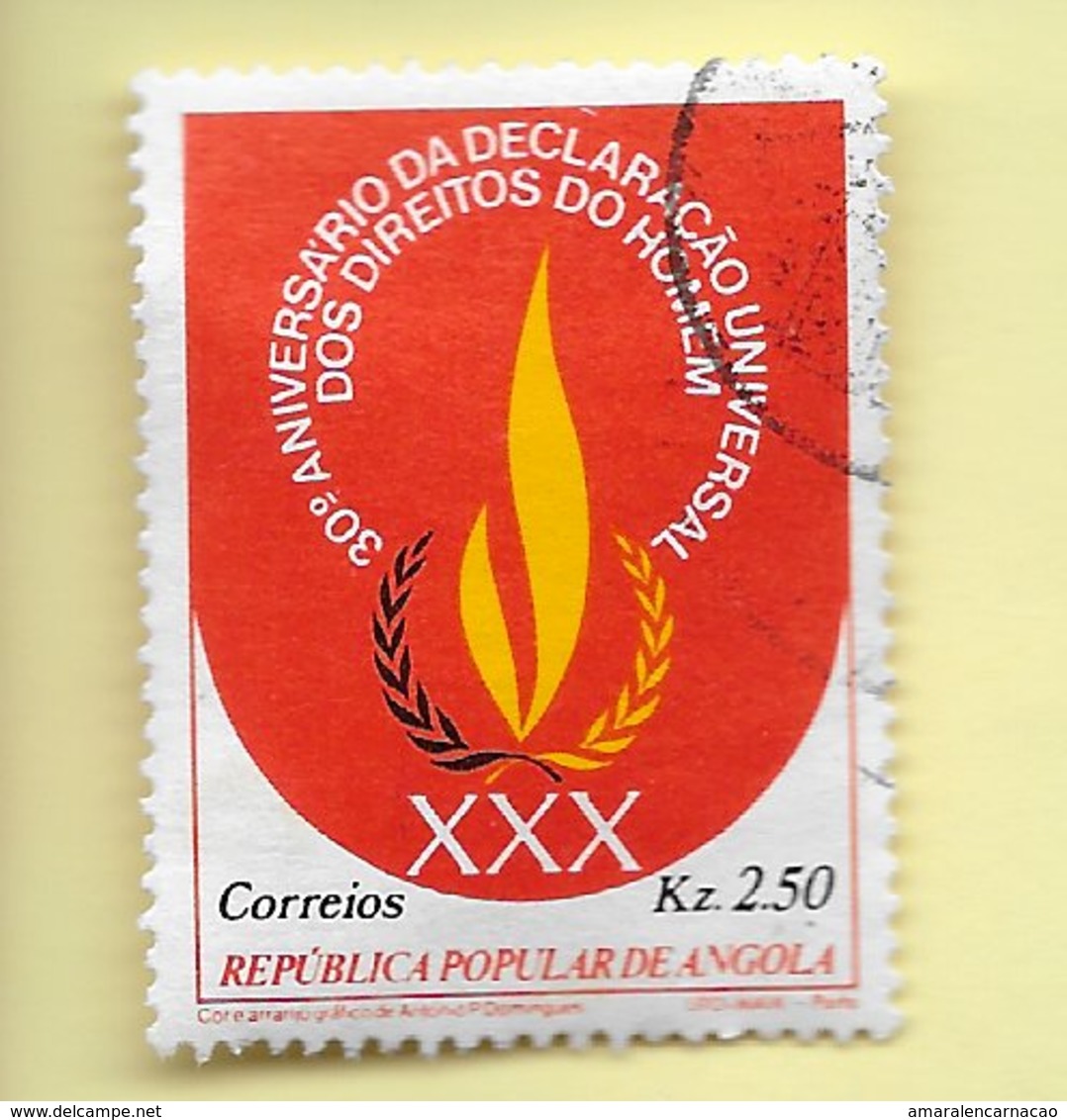 TIMBRES - STAMPS - ANGOLA - 1979 - 30º. ANNIVERSAIRE DE LA DÉCLARATION UNIVERSELLE DES DROITS DE L'HOMME - Angola