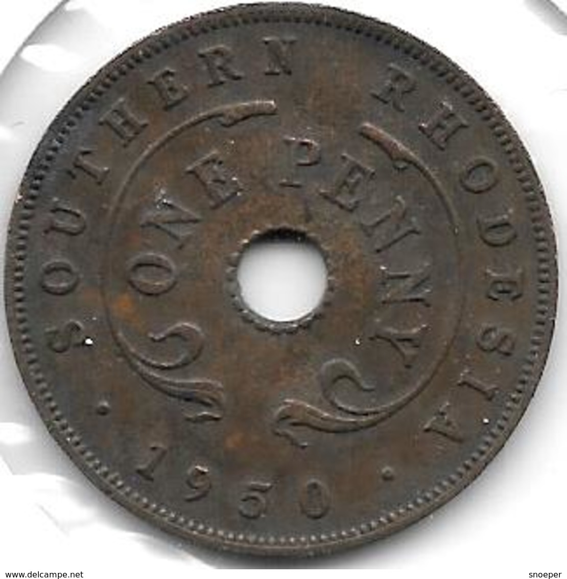 *south Rhodesia  1 Penny 1950  Km 25 Vf+ - Rhodésie