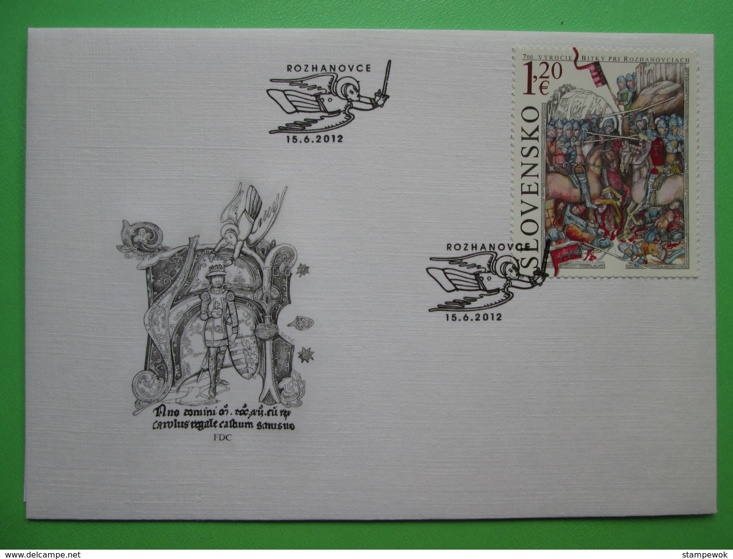 2012 Joint Hungary / Slovakia - 700th Anniversary Battle Of Rozhanovce / Rozgony - Slovakian FDC - Emisiones Comunes