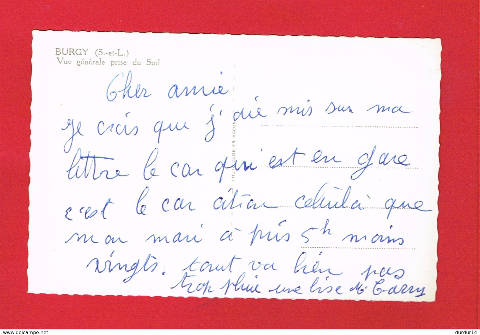 [71] Saône Et Loire  > BURGY Vue Générale Prise Du Sud - Other & Unclassified