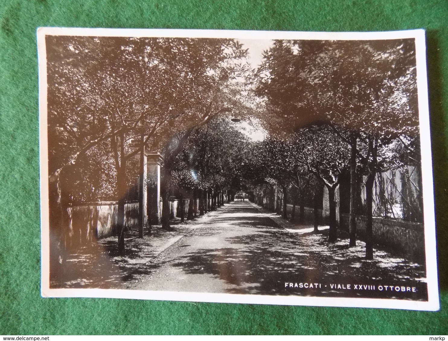 VINTAGE ITALY: FRASCATI Viale XXVIII Ottobre  RP B&w 1941 - Altri & Non Classificati