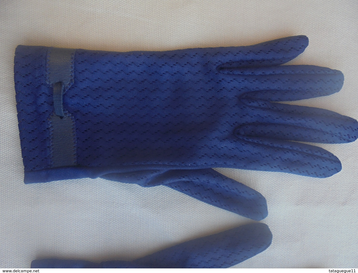 Ancien - Paire De Gants Bleu Pour Femme Années 60 - 1940-1970