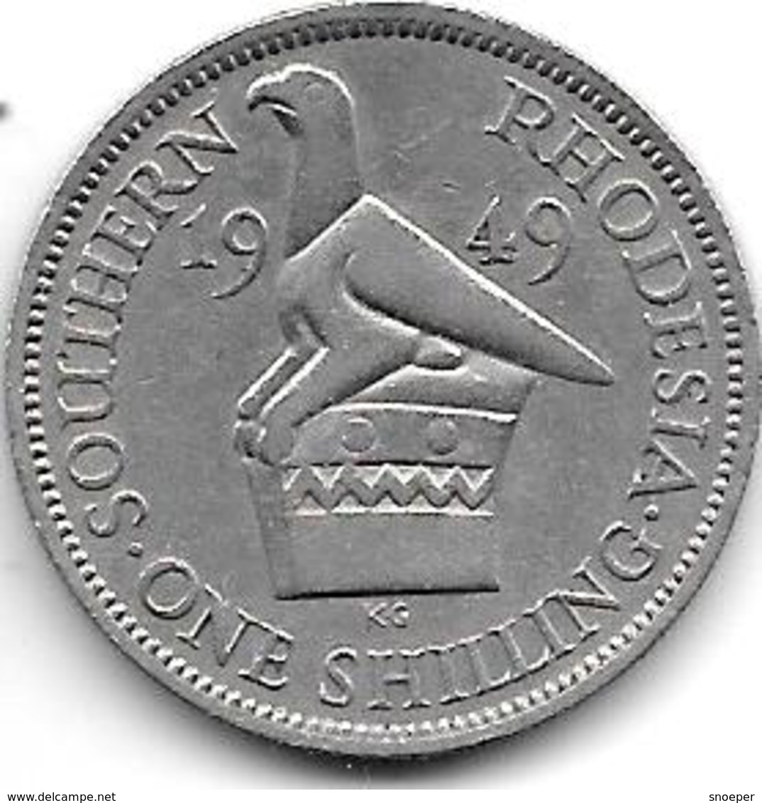 *south Rhodesia 1 Shilling  1949  Km 22  Vf+ - Rhodésie