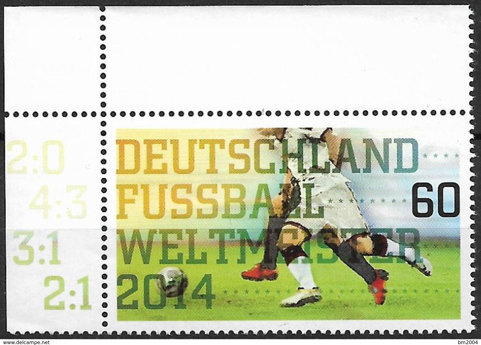 2014 Allem. Fed.  Deutschland Mi.  3095**MNH  EOL Gewinn Der Fußball-Weltmeisterschaft In Brasilien Durch Die Deutsche N - Neufs