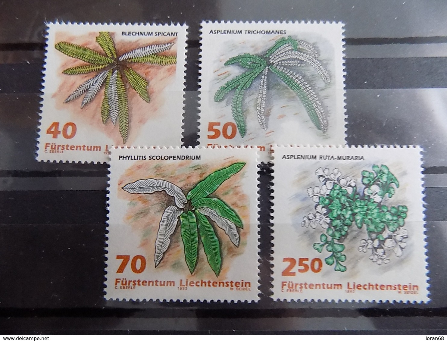 Série 4 Timbres Neuf Liechtenstein 1992 : Fleurs - Nuevos