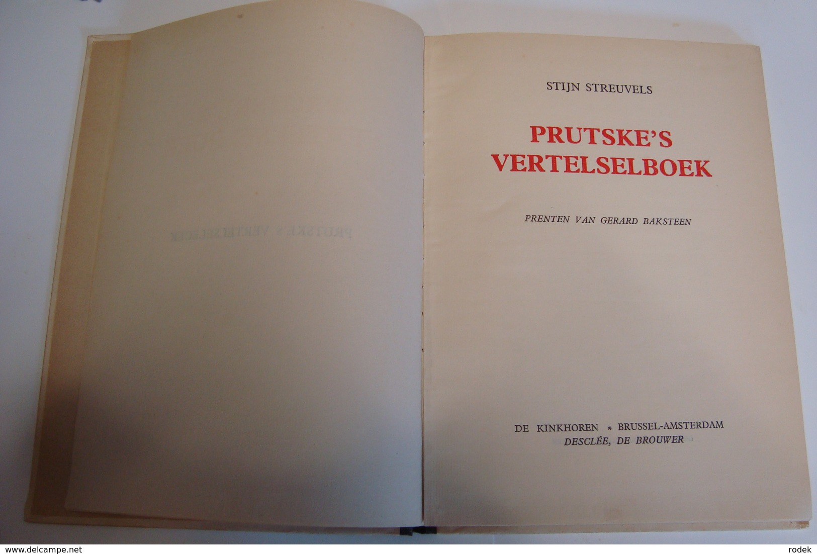 Stijn Streuvels : Prutske's Vertelselboek  Met Prenten Van Gerard Baksteen - Antique