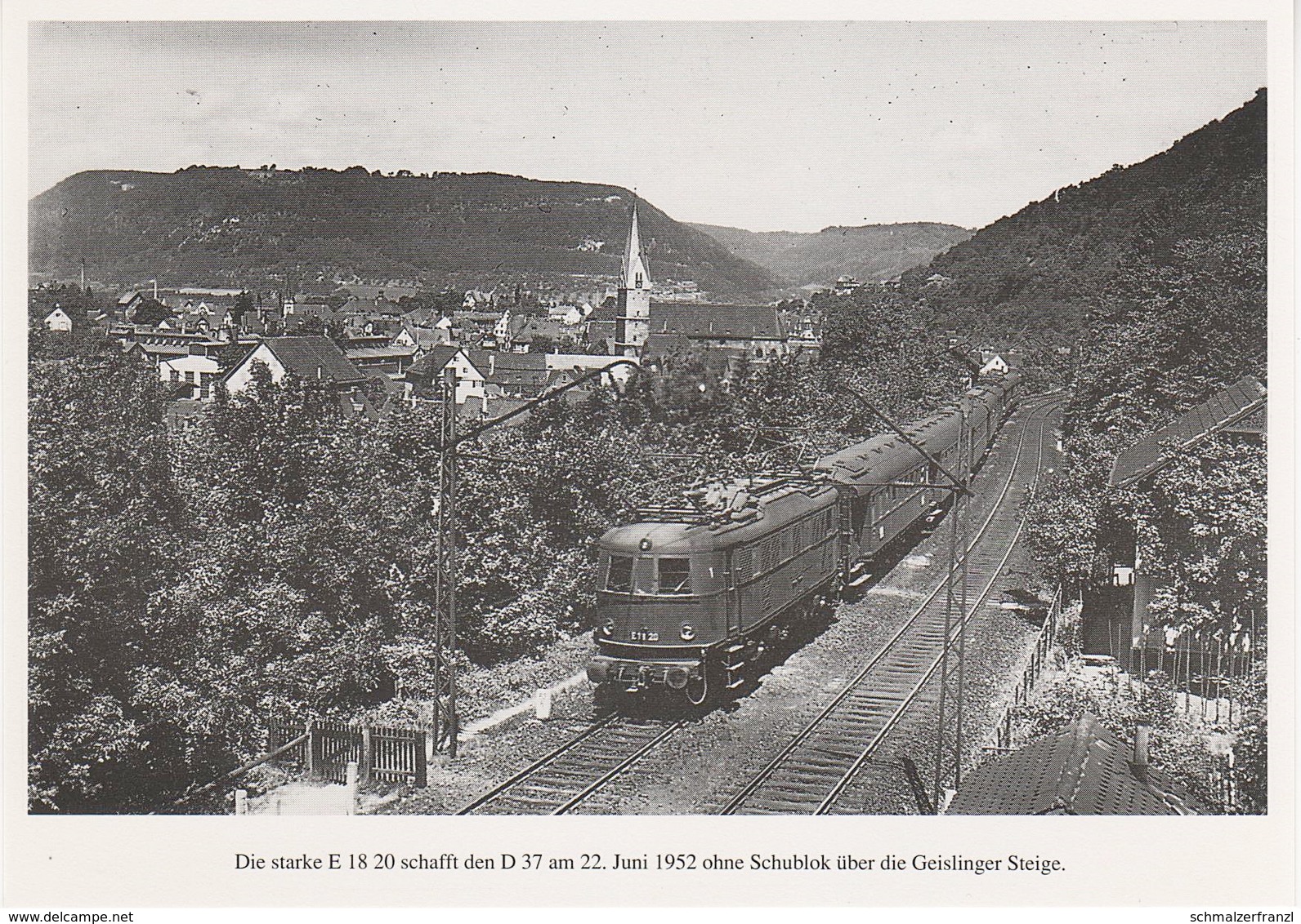 AK An Der Geislinger Steige Geislingen Zug Lok E 1820 D 37 Carl Bellingrodts Schatzkammer Serie 150 Bild 6 Neudruck - Geislingen