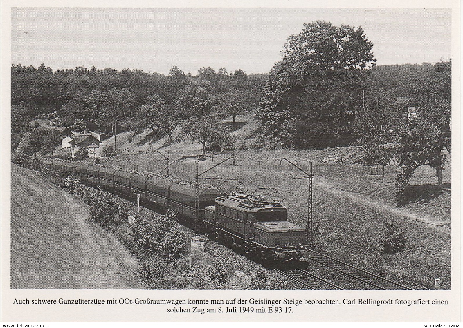 AK An Der Geislinger Steige Geislingen Zug OOt E 9317 Carl Bellingrodts Schatzkammer Serie 150 Bild 13 Neudruck - Geislingen