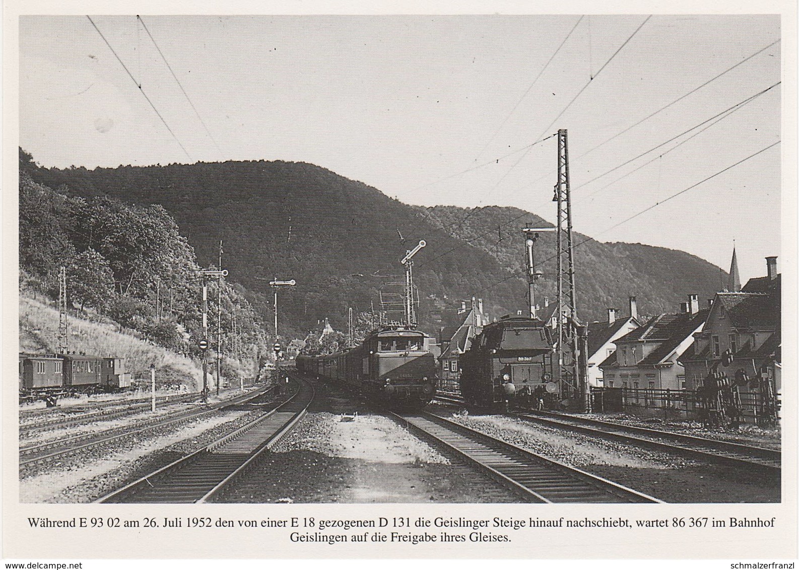 AK An Der Geislinger Steige Geislingen Bahnhof E 18 D 131 Carl Bellingrodts Schatzkammer Serie 150 Bild 14 Neudruck - Geislingen