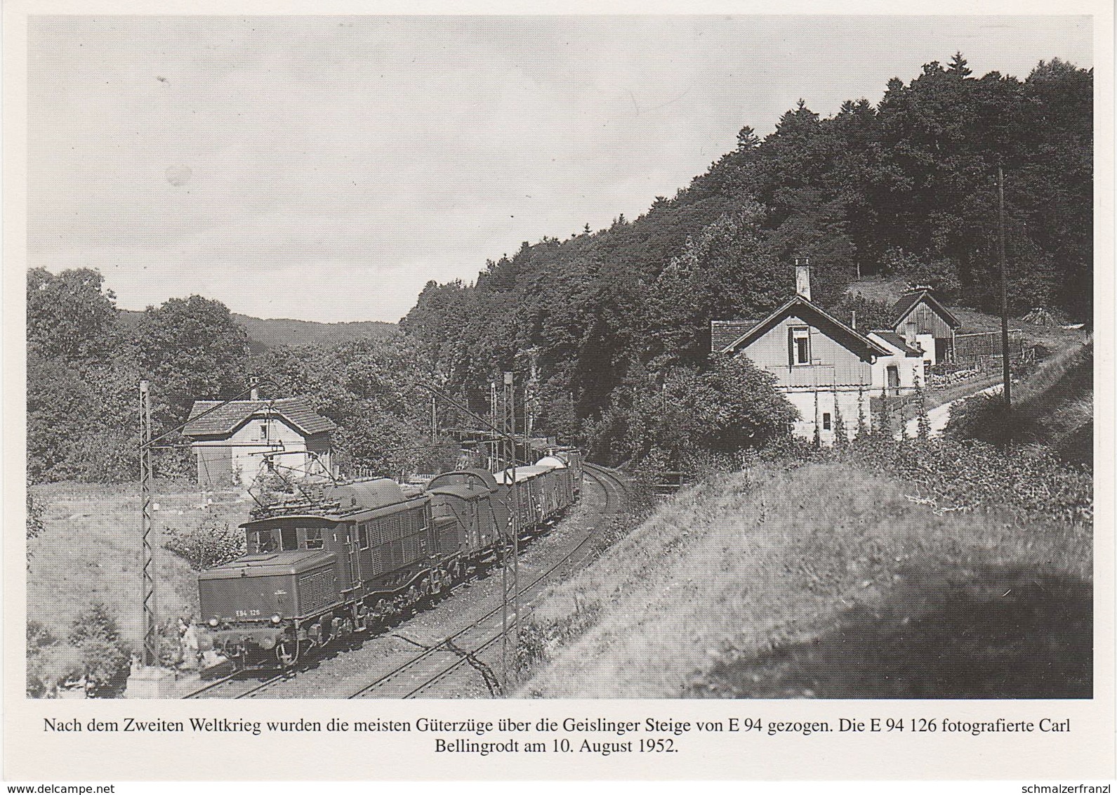 AK An Der Geislinger Steige Geislingen Zug Lok E 94 94126 Carl Bellingrodts Schatzkammer Serie 150 Bild 15 Neudruck - Geislingen