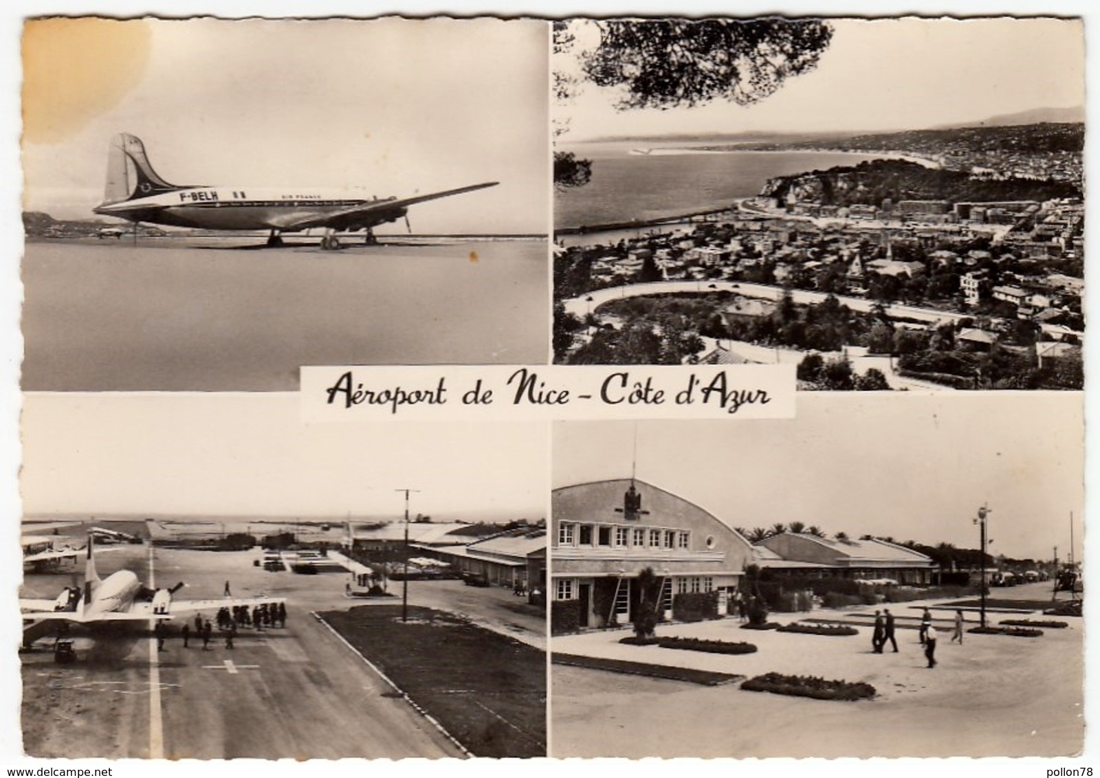 AVIAZIONE - AEREI - AEROPORTO - AEROPORT DE NICE - COTE D'AZUR - 1956Vedi Retro - Aerodromi