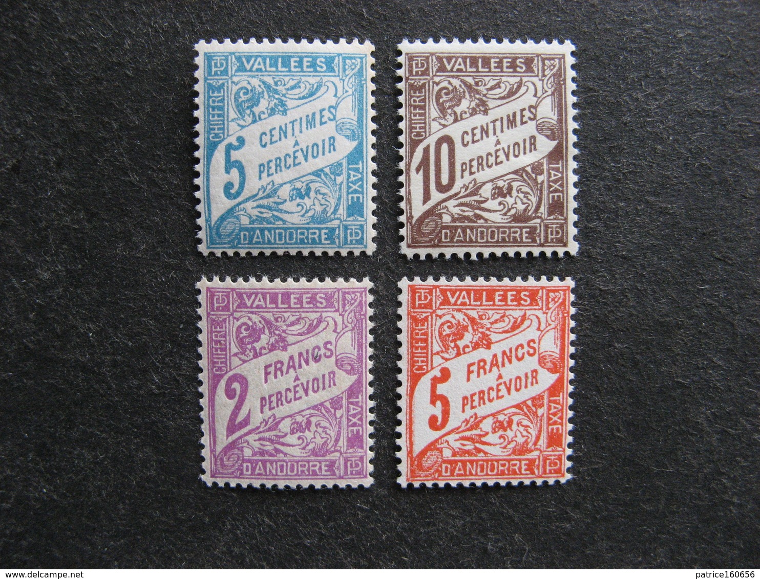 Série De Timbres Taxe D'Andorre N°17 Au N°20, Neufs XX. - Nuovi