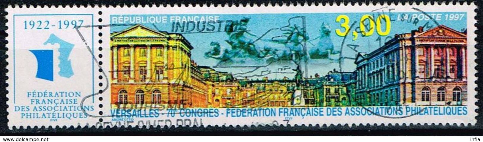 Frankreich 1997, Michel# 3216 Zf O Versailles: Congress Of The French Federation Of Philatelic - Gebraucht