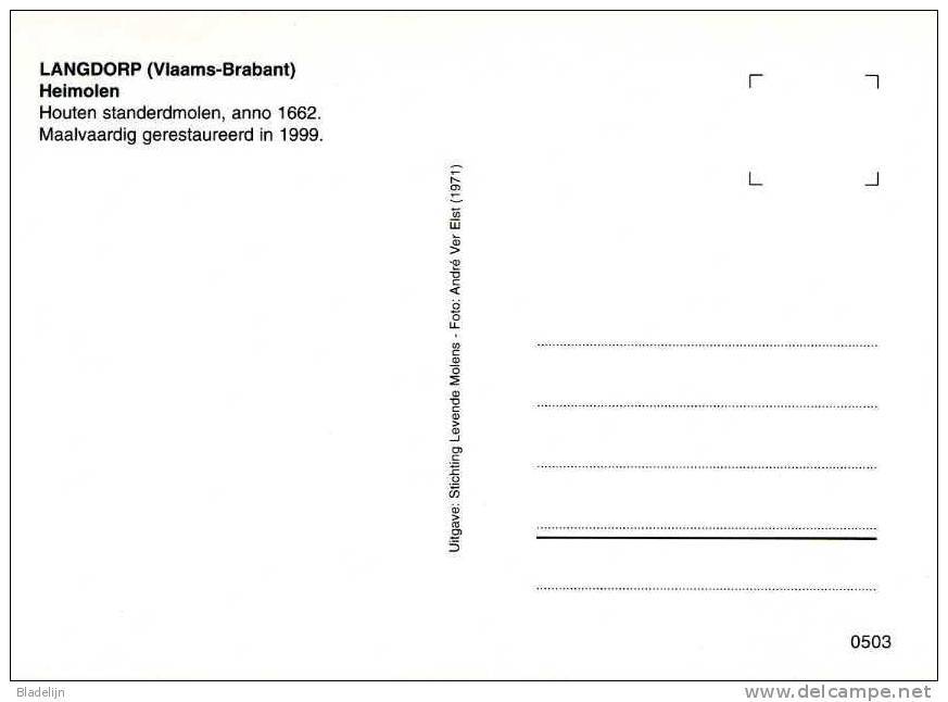 LANGDORP Bij Aarschot (Vl. Brab.) - Molen/moulin - Historische Opname Van De Heimolen (1971) - Zeer Mooie Kaart !!! - Aarschot